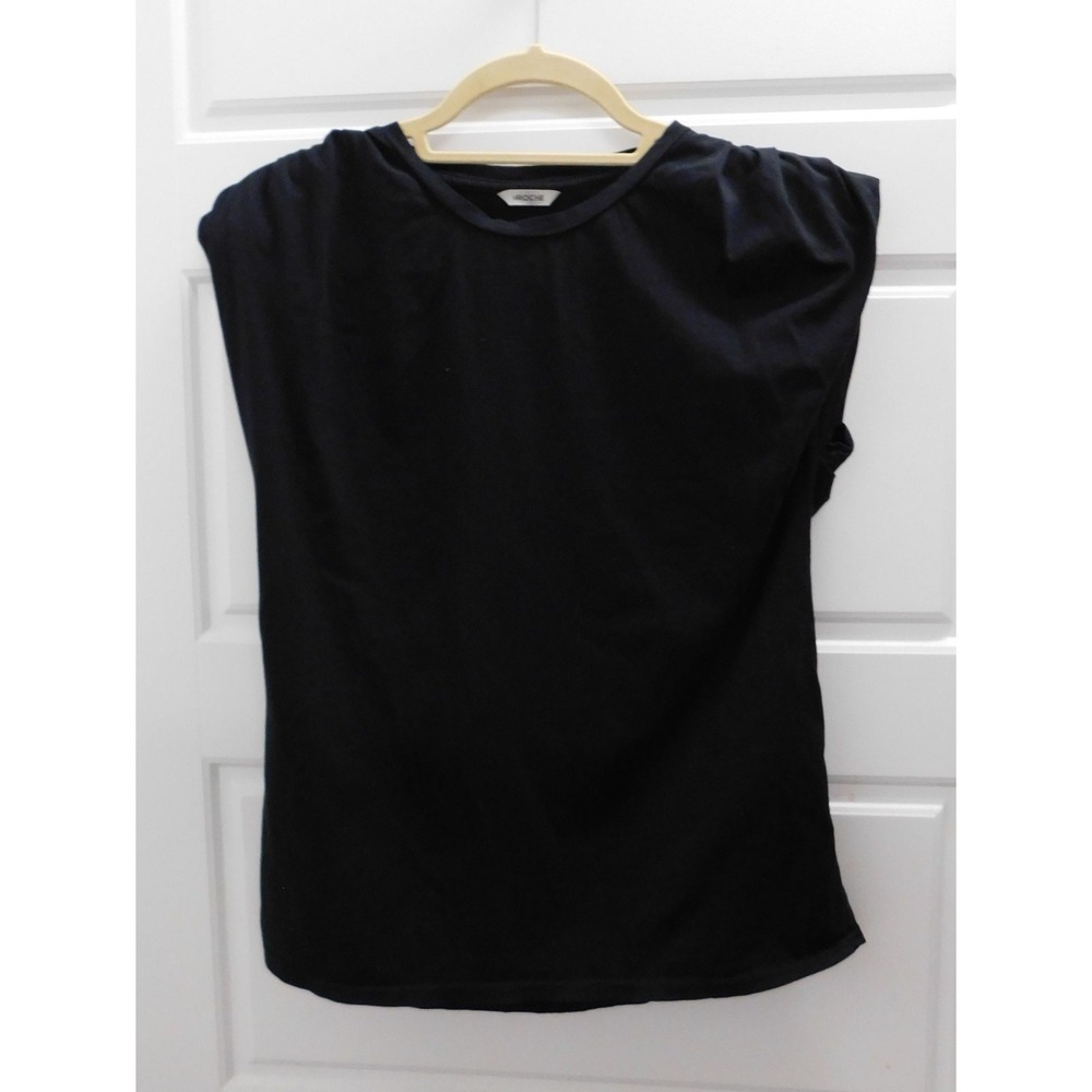 St. Roche Black Echo Cropped 100% Cotton‎ Tee USA sz S